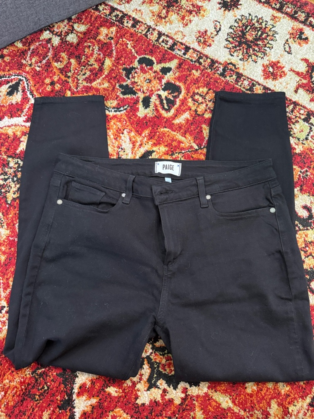 PAIGE Black Skinny Jeans - Sleek Stretch Fit